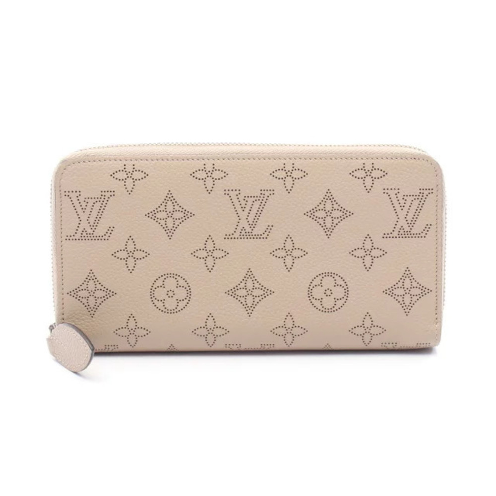 Louis Vuitton Zippy Wallet Round Long Leather Mahina Beige Cream